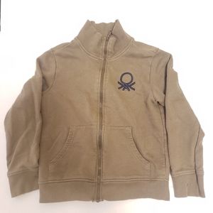 United Colors of Benetton Mock Neck Zip Up Sweatshirt  Size 7/8